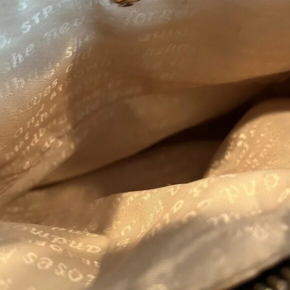 CLEARANCE Kate Spade STORYBOOK Black and White Striped Nylon Crossbody Bag EUC - Picture 5 of 6